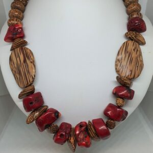 Coral & Coconut Wood - Jewellery Unique - Larissa  Hale