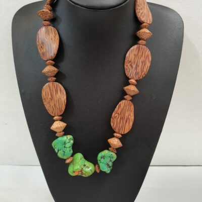 Turquoise & Coconut Wood - Jewellery Unique - Larissa  Hale