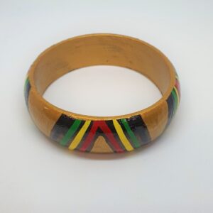 Timber Bangle - Reggae Colours Design 2 - Jewellery Unique - Lauren  Bowyer