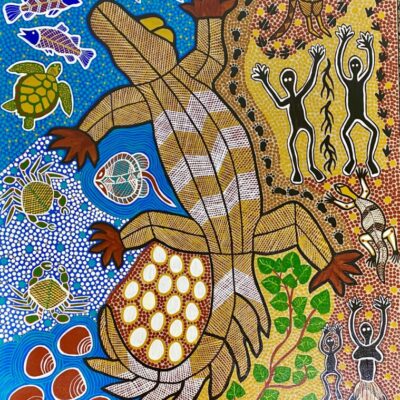 Crocodile Story - Painting - Irene Bowyer