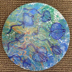 Stingrays - Painting - Larissa  Hale