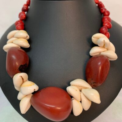 Coconut Wood shell& Sandlewood Seed Necklace - Jewellery Unique - Larissa Hale