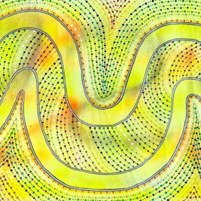 Yellow Snake - Painting - Dotty Ford