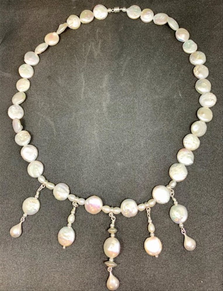 Freshwater Pearl & Silver Necklace - Jewellery Unique - Larissa  Hale
