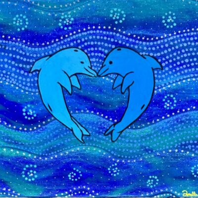 Dolphins - Painting - Dotty Ford