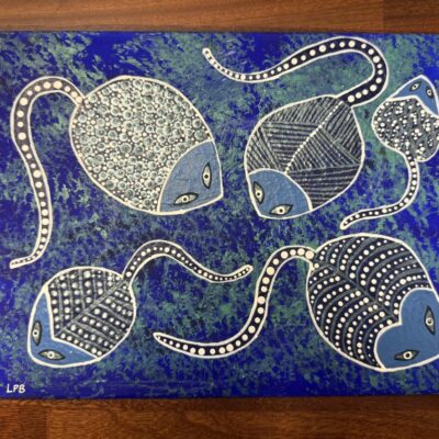 Stingrays - Painting - Lauren Bowyer