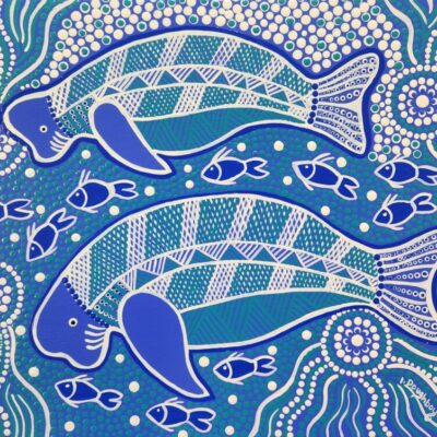 Dugongs - Painting - Irene Bowyer
