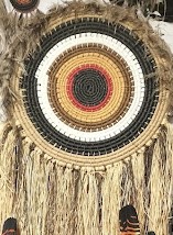 Large woven wall hanging with Emu feather - Woven Art - Fiona Martich