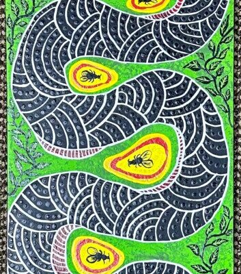 Red Belly Black Snake - Painting - Lauren  Bowyer