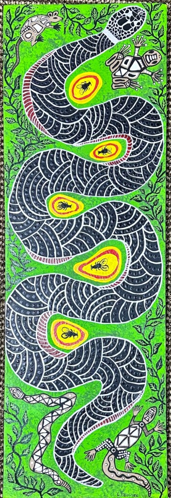 Red Belly Black Snake - Painting - Lauren  Bowyer