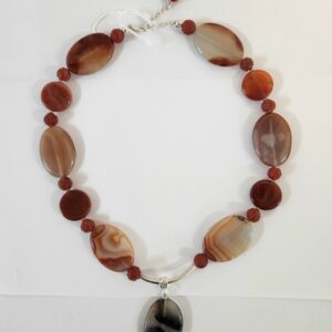 Agate & Carnelian Necklace - Jewellery Unique - Larissa  Hale
