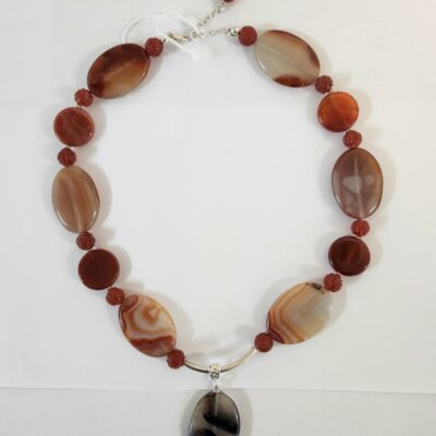 Agate & Carnelian Necklace - Jewellery Unique - Larissa Hale