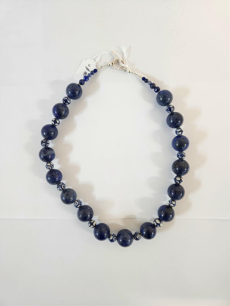 Lapis Lazuli & Ceramic Necklace - Jewellery Unique - Larissa  Hale