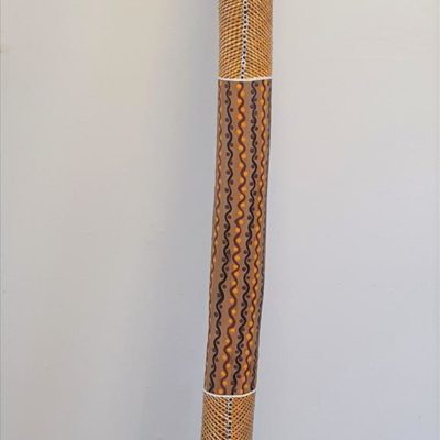 Crosshatch Ochre Didgeridoo - -